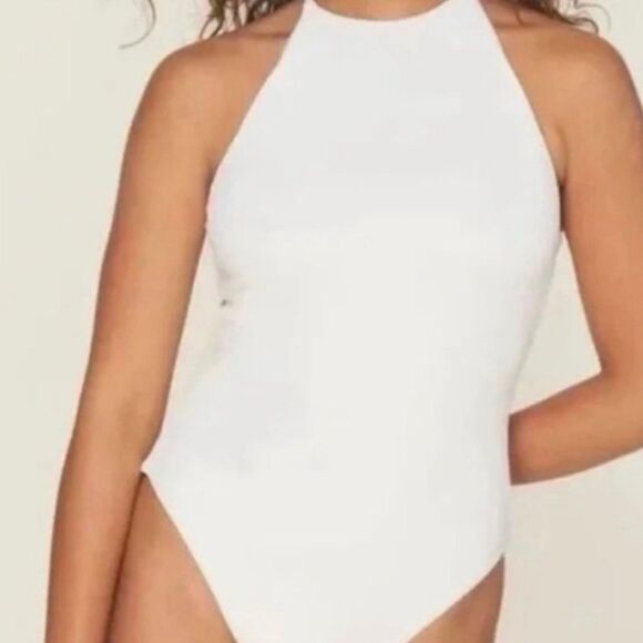 Andie Swim Coco The Asbury Ribbed One Piece Swimsuit NWT Size Small - Picture 3 of 5